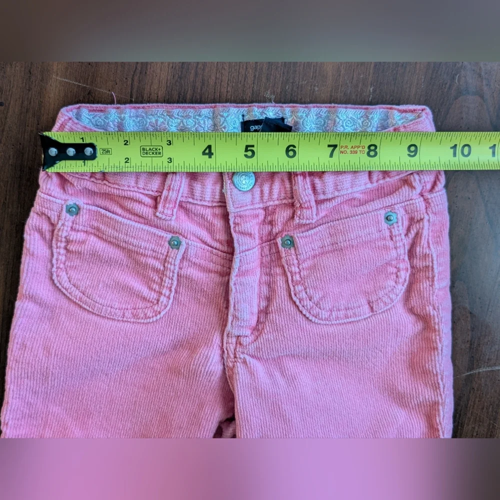 Y2K Baby Gap Toddler Girls Pink Sparkle Corduroy Pants 3T